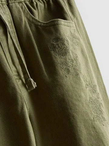 7-15yrs | Twill Embroidered Trousers