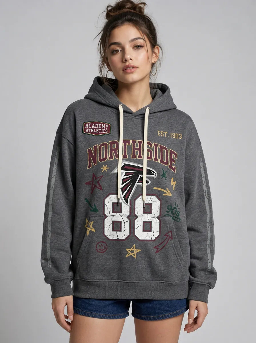 Women's Northside Academy Athletics 88 Falcon Printed Hoodie
