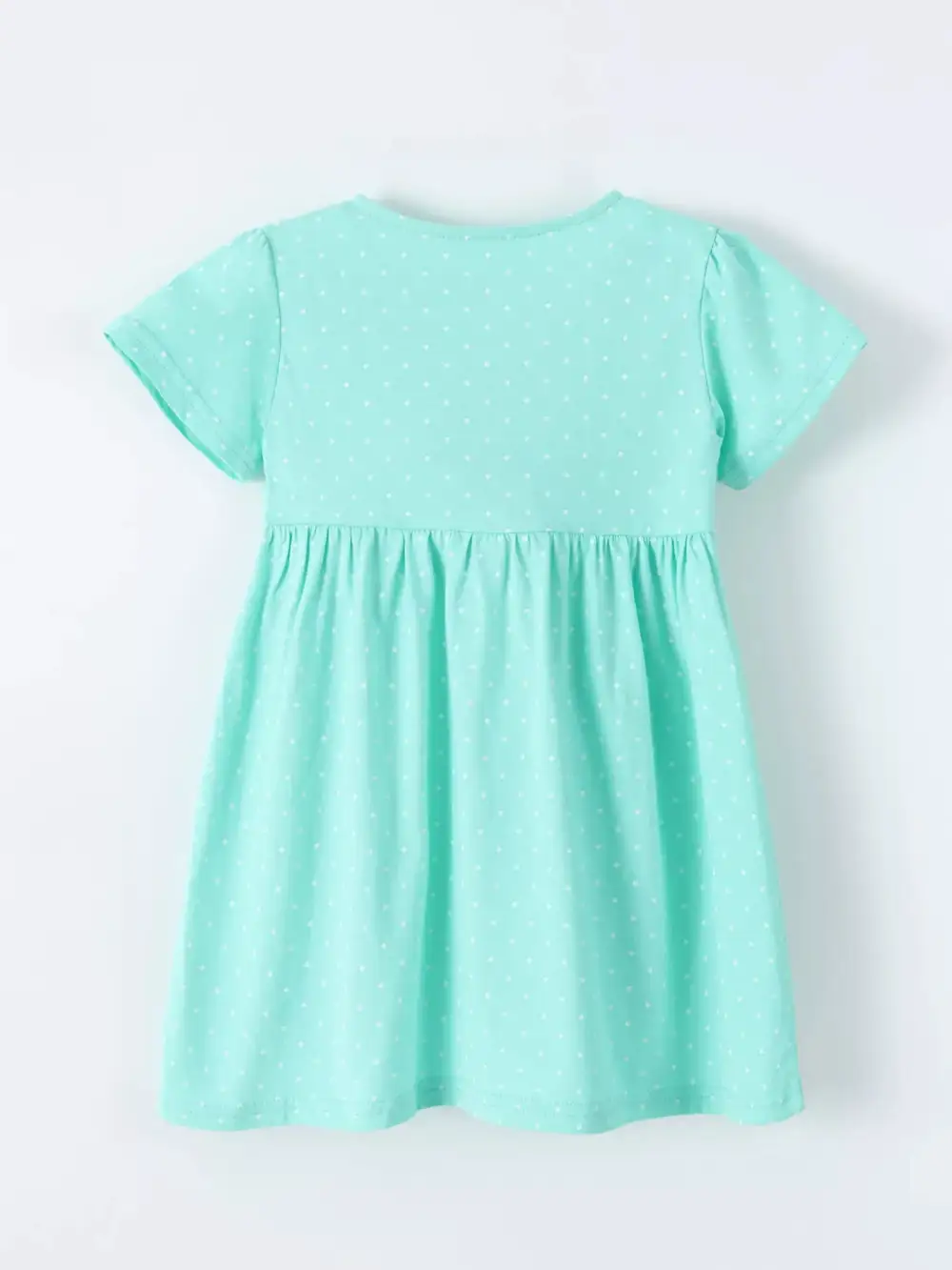 Girls Bunny Print Button Detail Dress