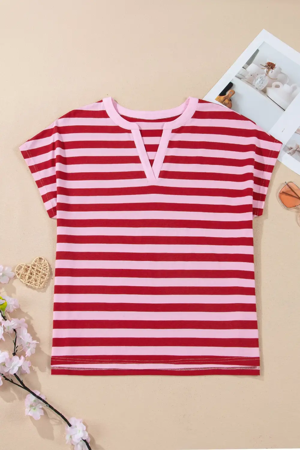 Split Neck Casual Tee