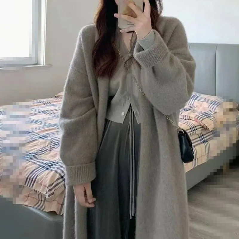 Refined Relaxed Waffle Knit Robe Coats