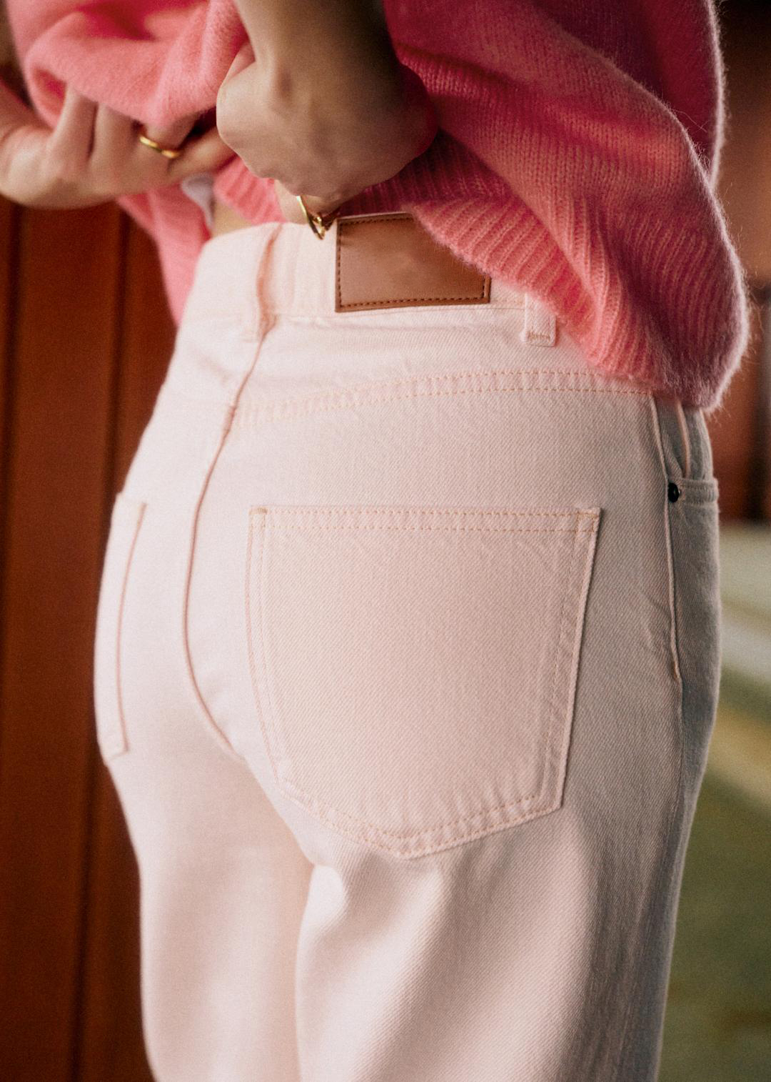 Mid-Rise Wide-leg Denim Trousers