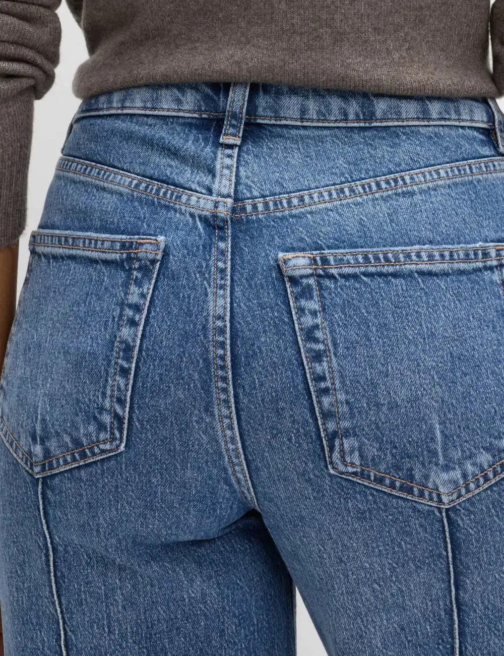 Women' Wide Leg Jeans With Front Seam Detail