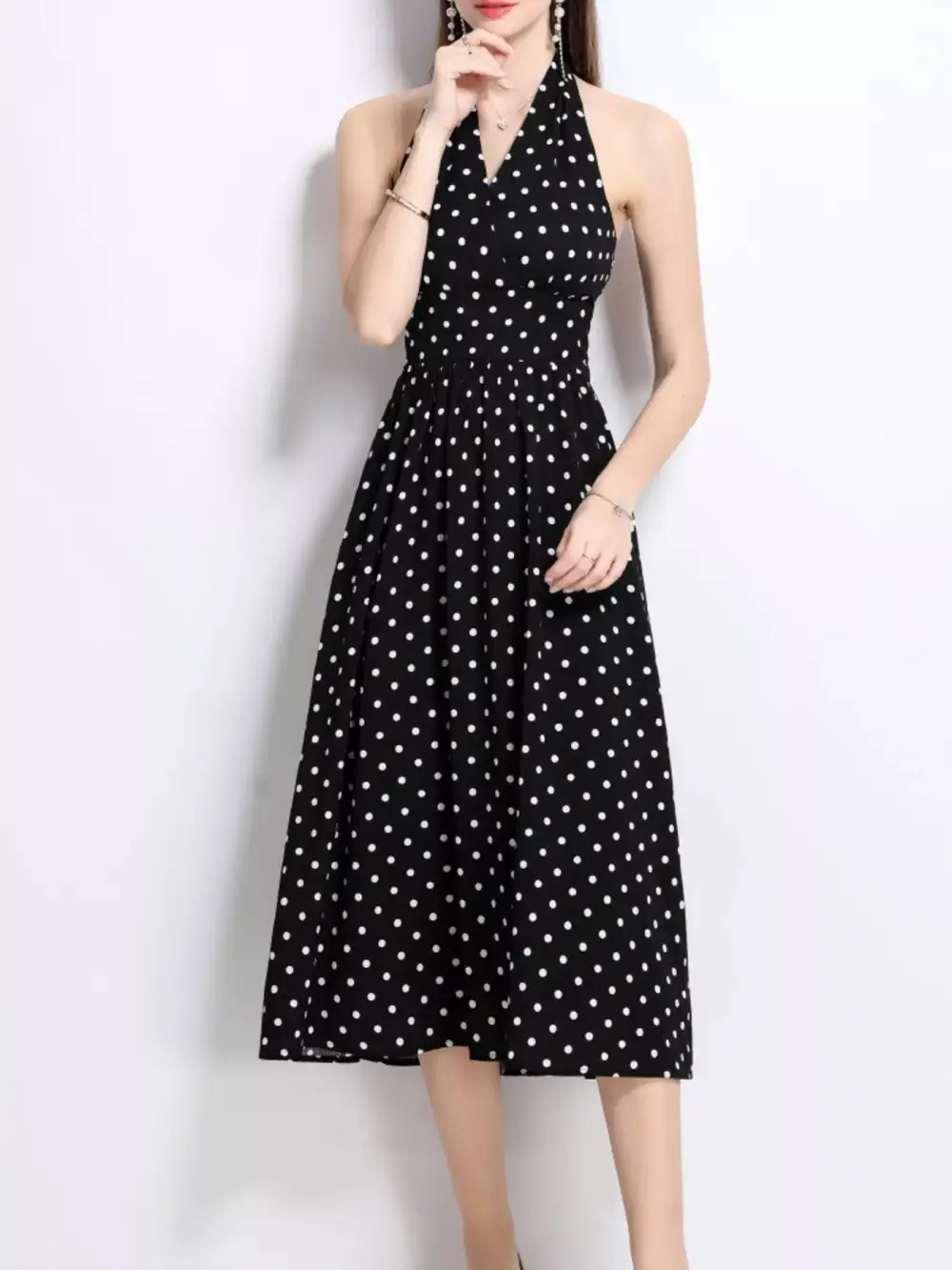 Polka Dot Midi Dress