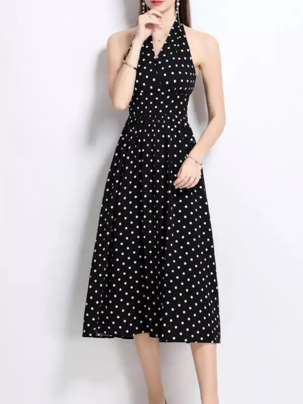 Polka Dot Midi Dress