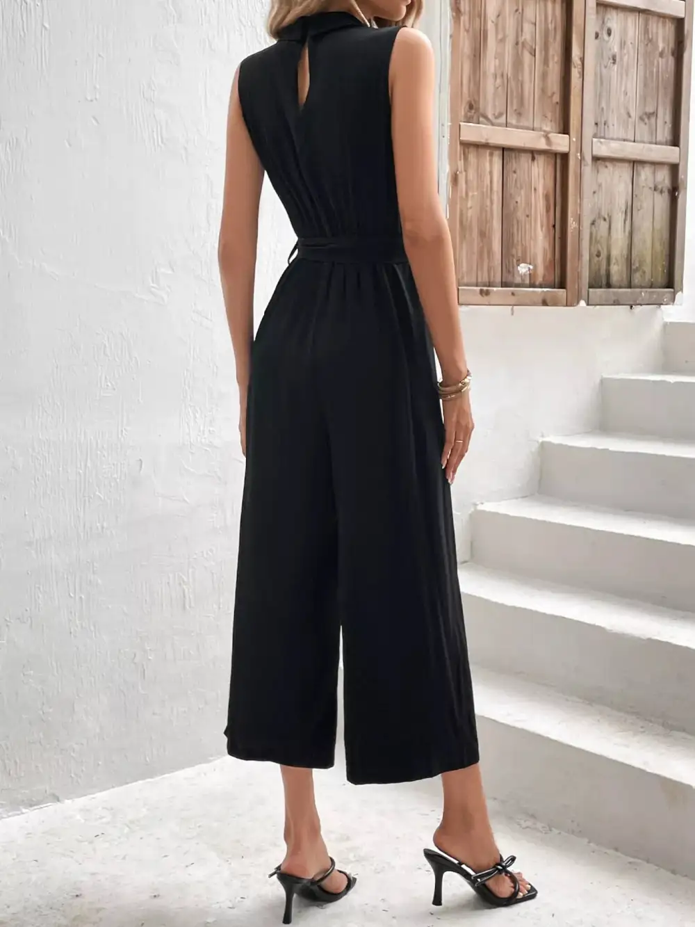 Sleeveless Wide Leg Soft Jumpsuit