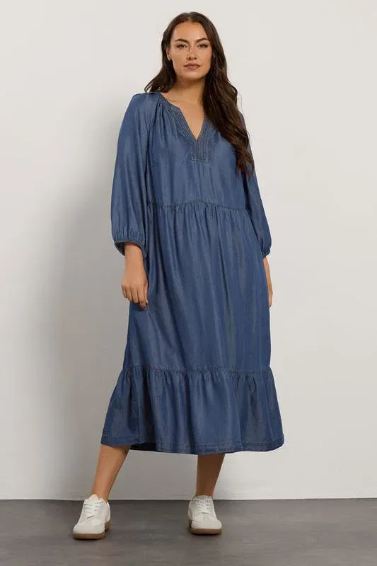 Blue Lyocell Denim Dress