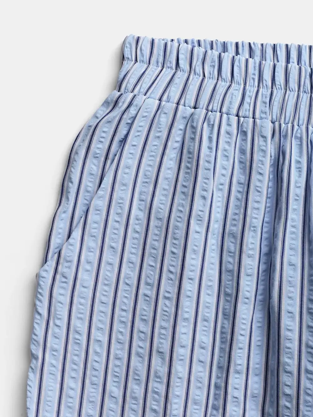 Refined Striped High Waisted Wide Leg Pants