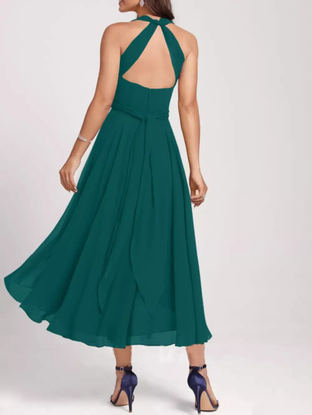 Elegant A Line Midi Dress