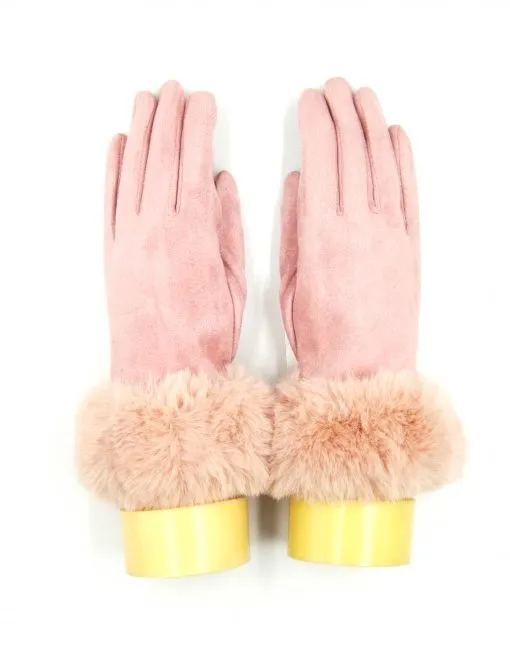 Classic Faux Fur Trim Gloves