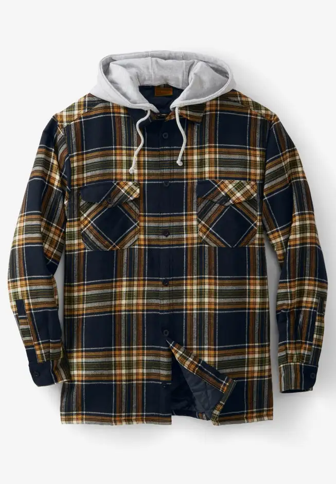Removable Hooded Shirt Jacket