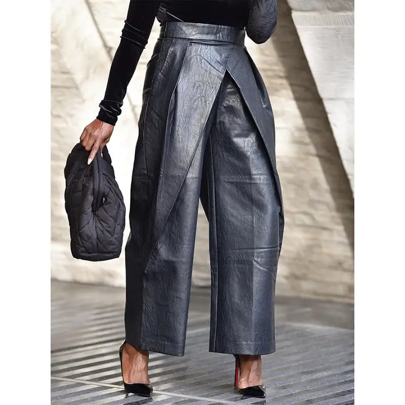 Women's High Waist Asymmetric Pants