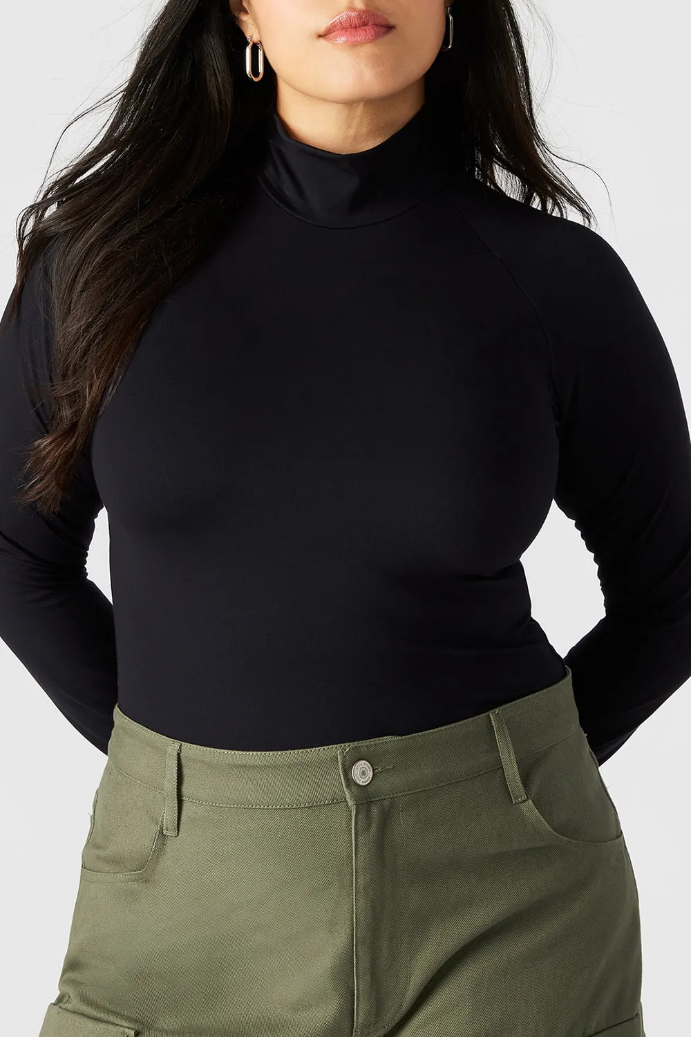 HIGH NECK BODYSUIT BLACK