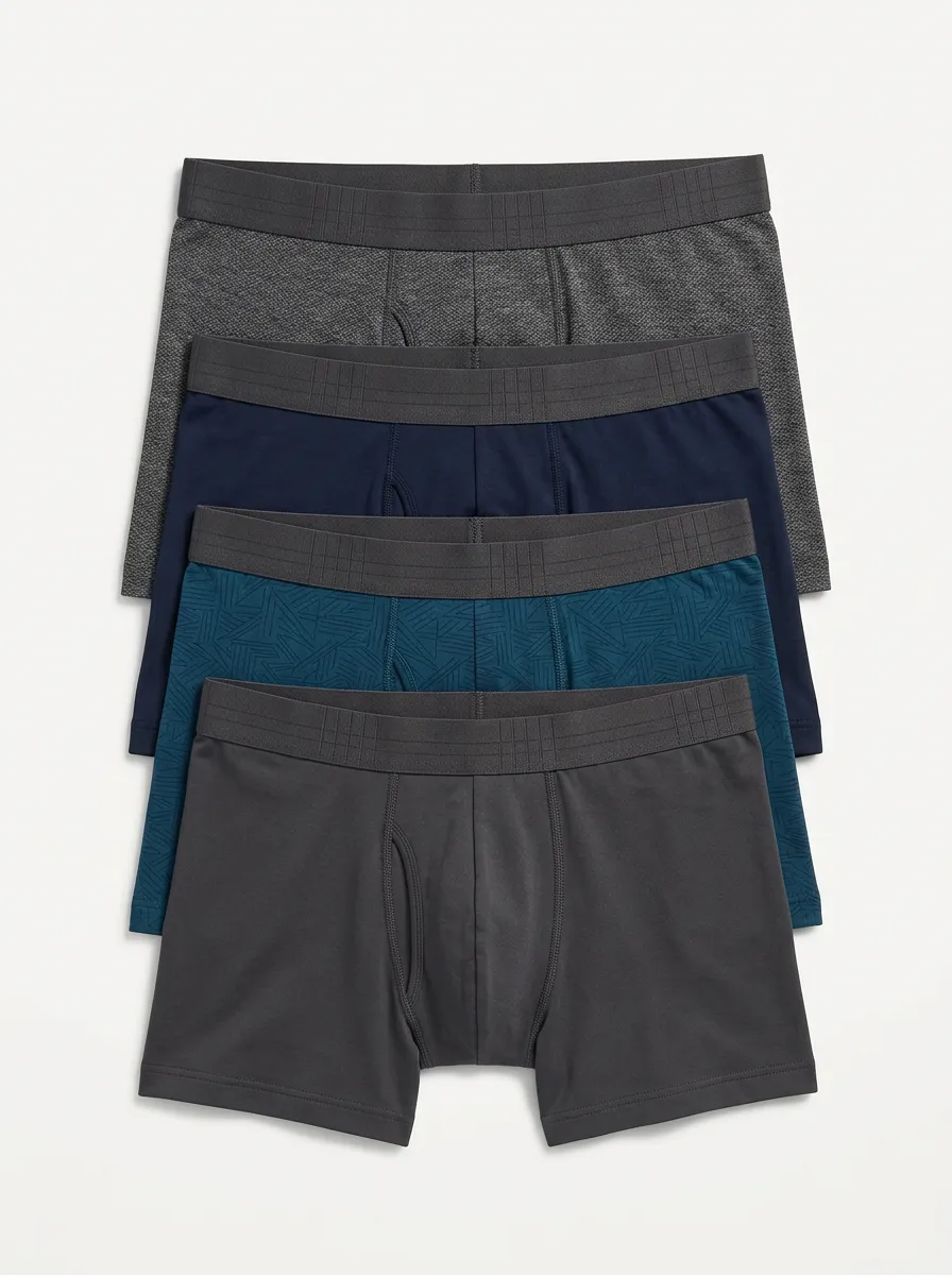 Weekend Geometric Printed Wardrobe Essential Men's Four Pack Boxer Briefs