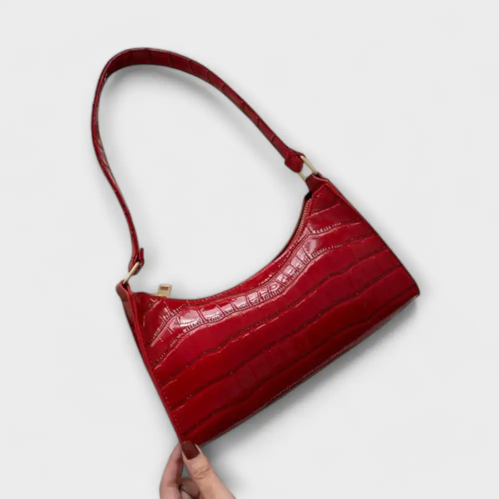 Flat Base Leather Handbag