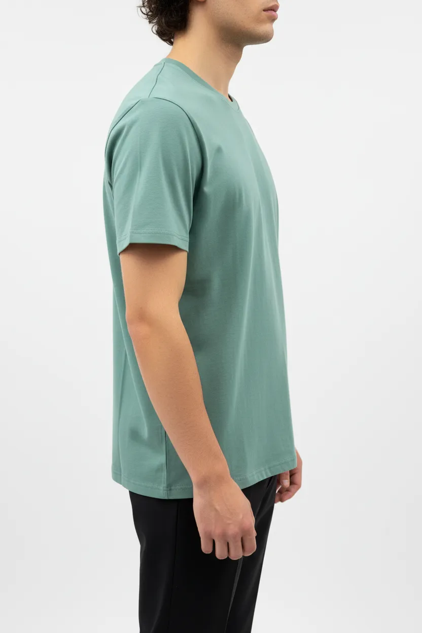 Modern Round Neck Cotton T-Shirt