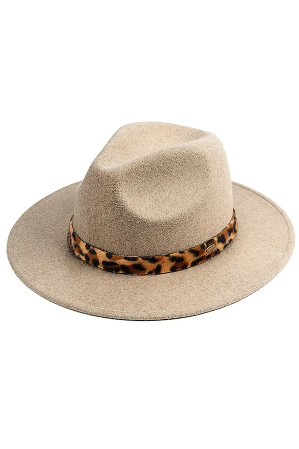 Vegan Felt Heather Leopard Hat