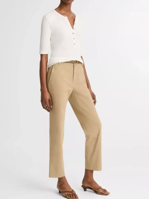 Plain Straight-Leg Pants
