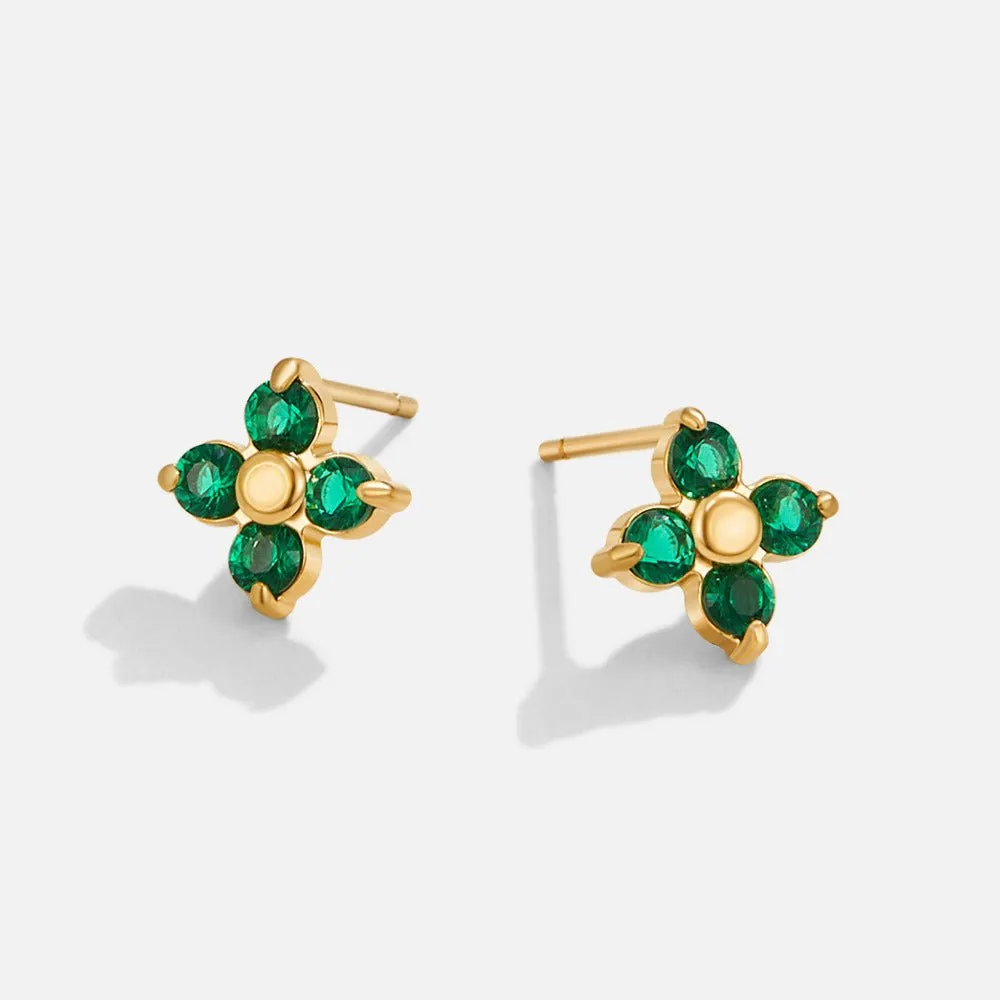 Tiny Petal Stud Earrings