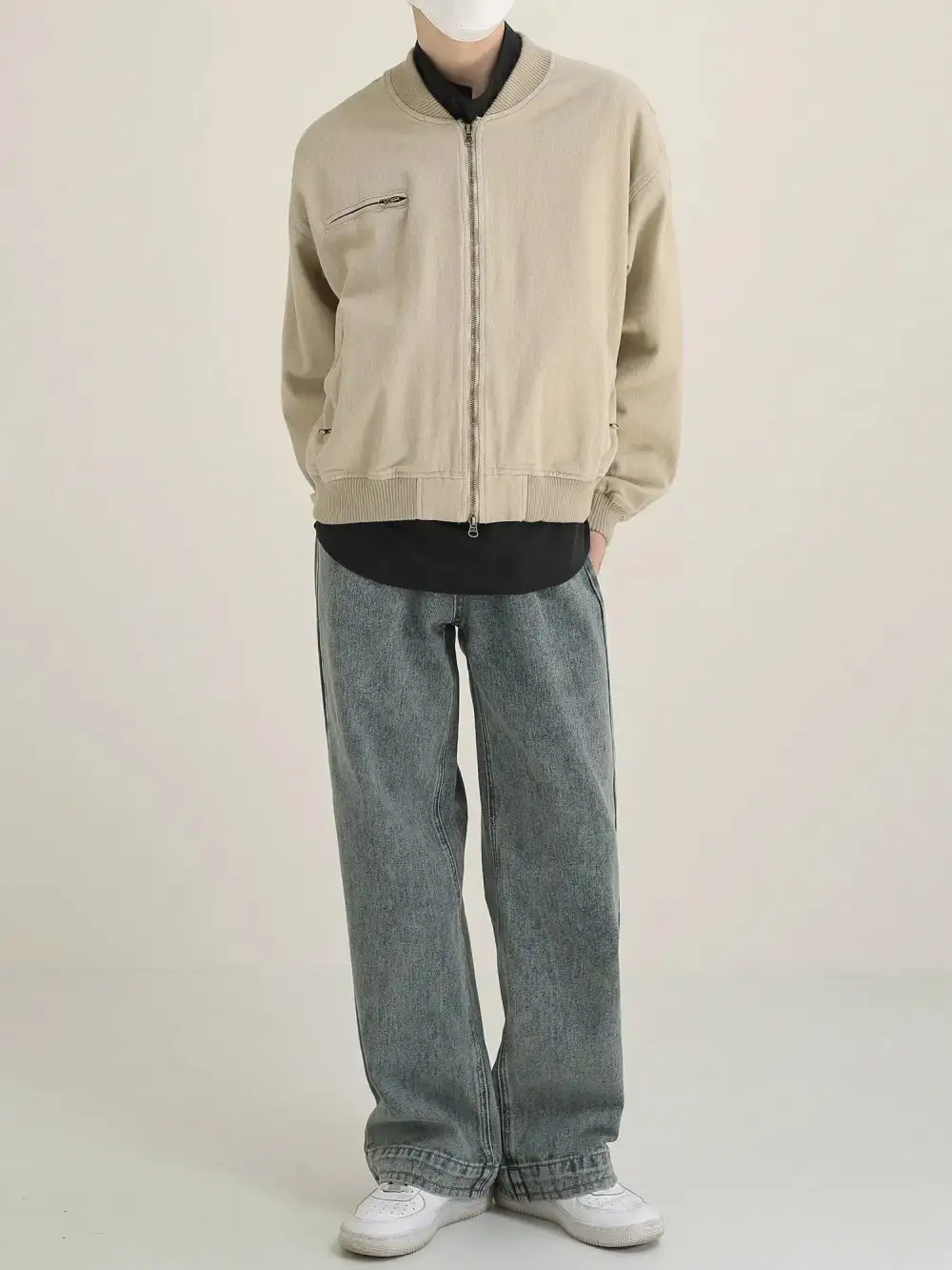 Regular Cut Washed Jeans