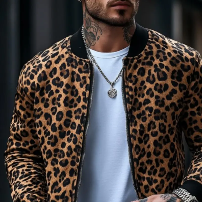 Leopard Print Zip Jacket