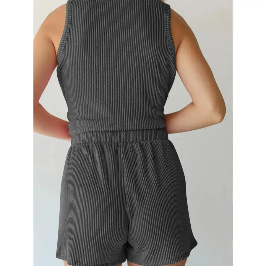 Everyday Round Neck Sleeveless Top and Shorts Set