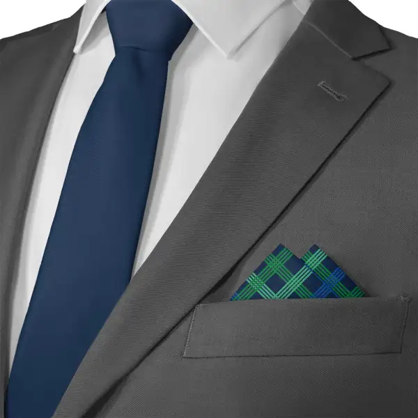 Modern Refined Plaid Pocket Square