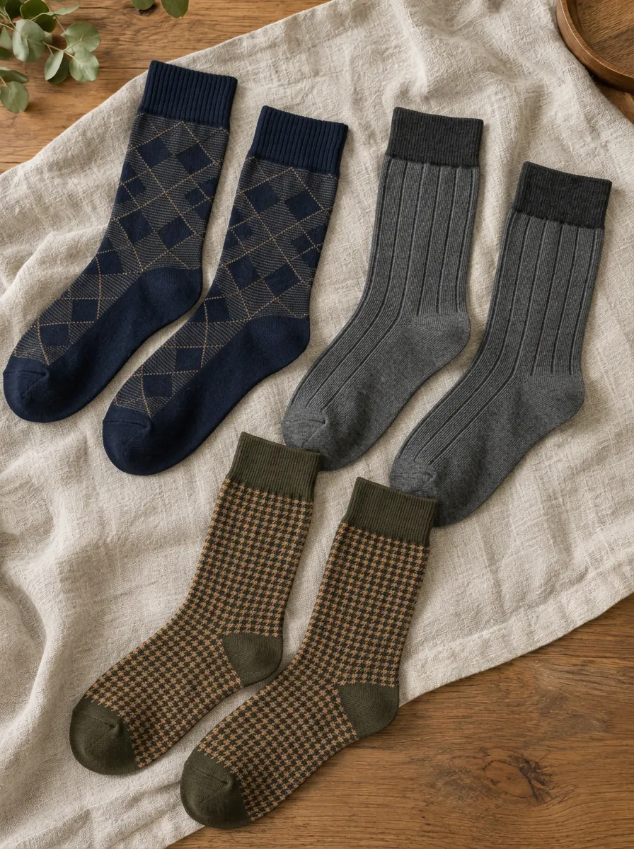 Athletic Men's Three Pack Crew Socks Set