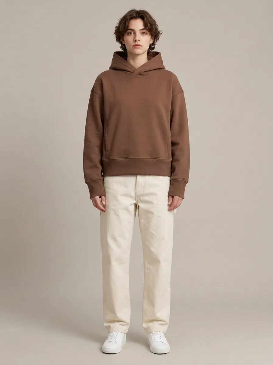 Unisex Plain Simple Casual Pullover Hoodie