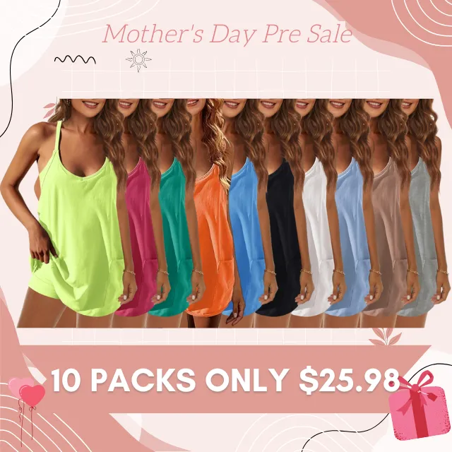 Special Sale❤️Womens Summer Sleeveless Mini Dress V Neck Spaghetti