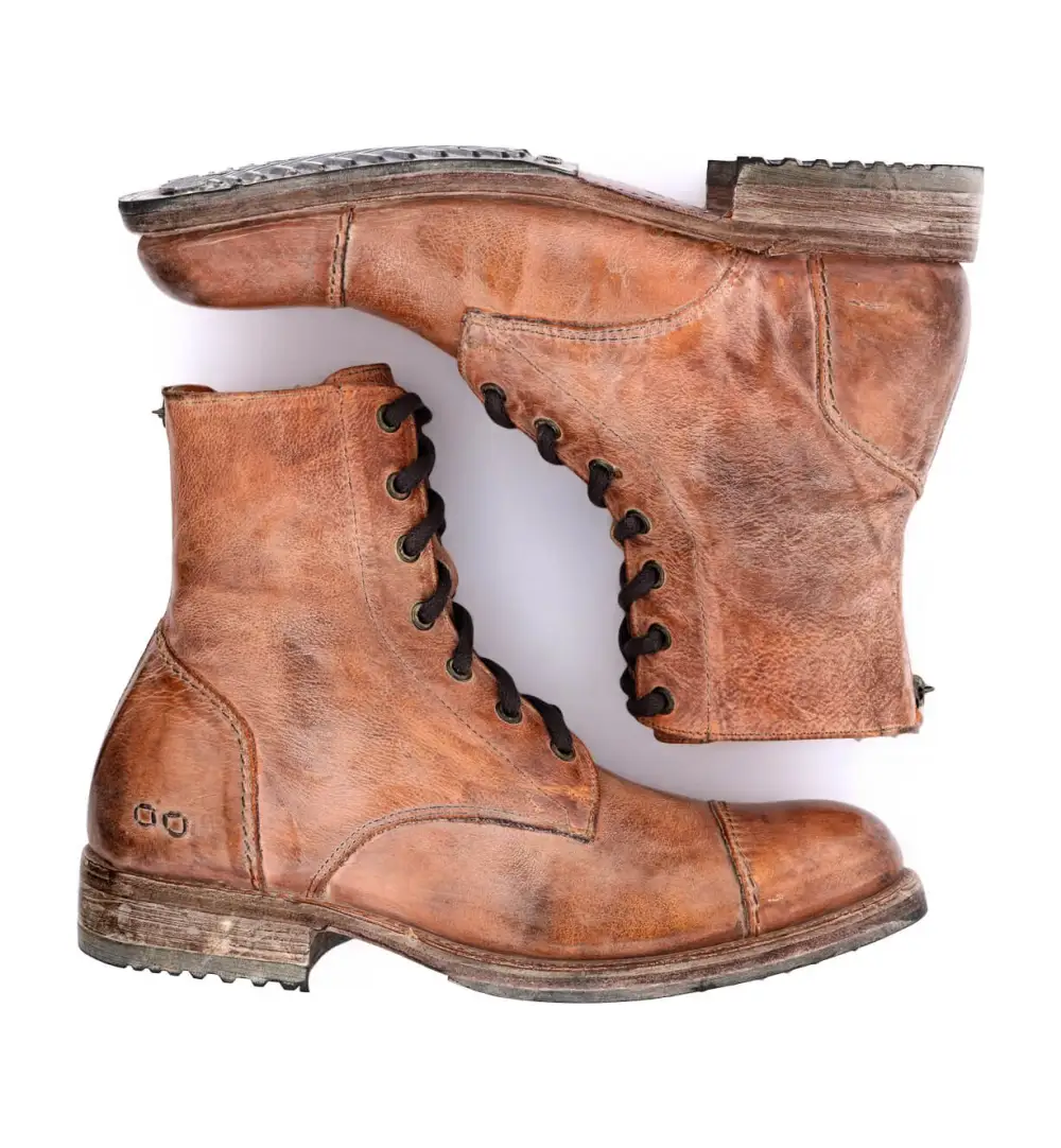 Back-Zip Streamlined Combat Boots