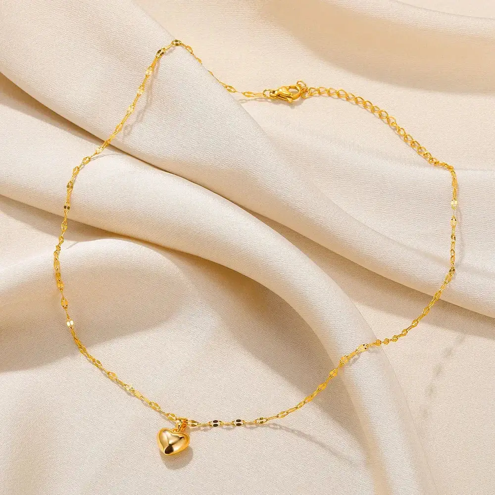 Heart Puffed Necklace