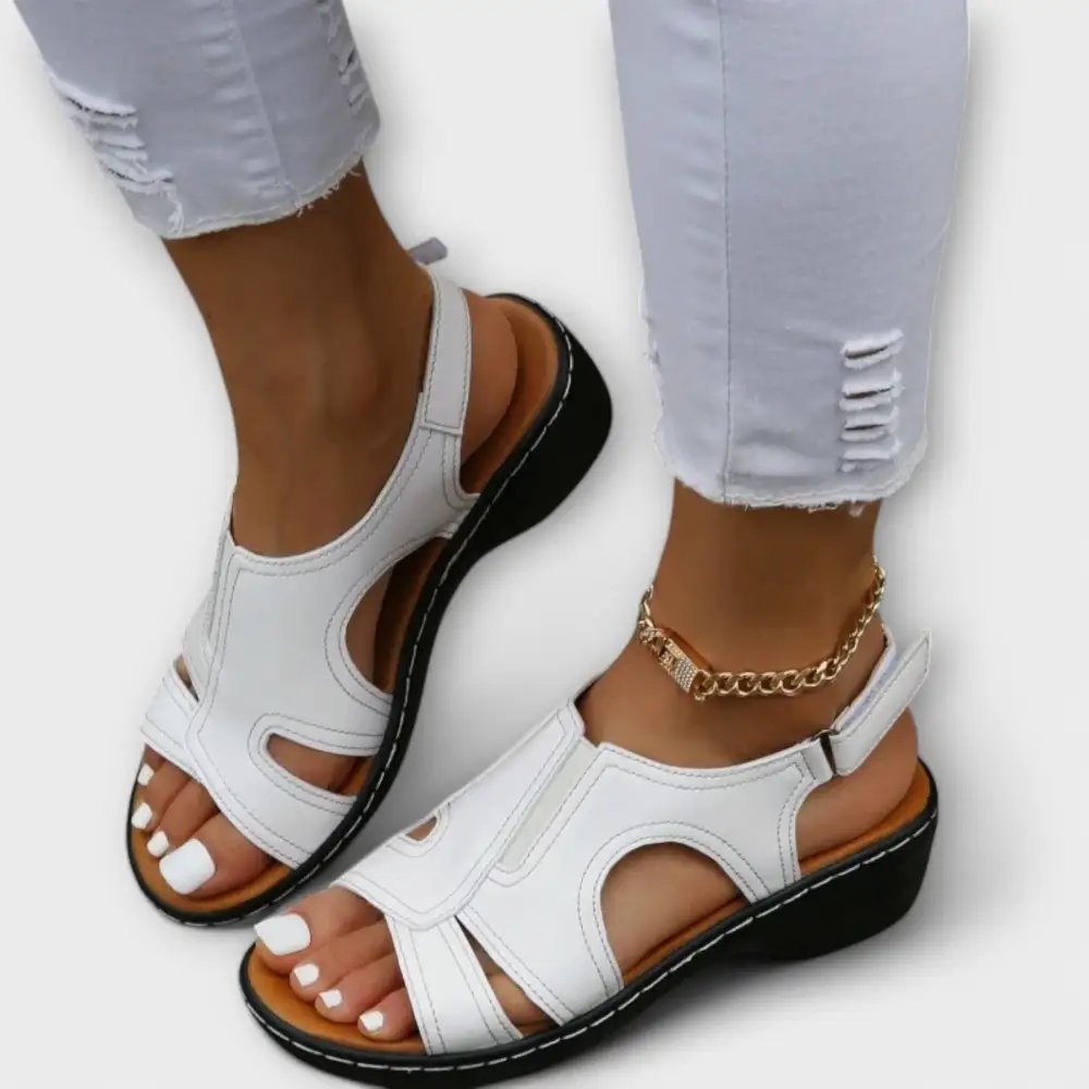 Classic Leather Supportive Flat Sandals