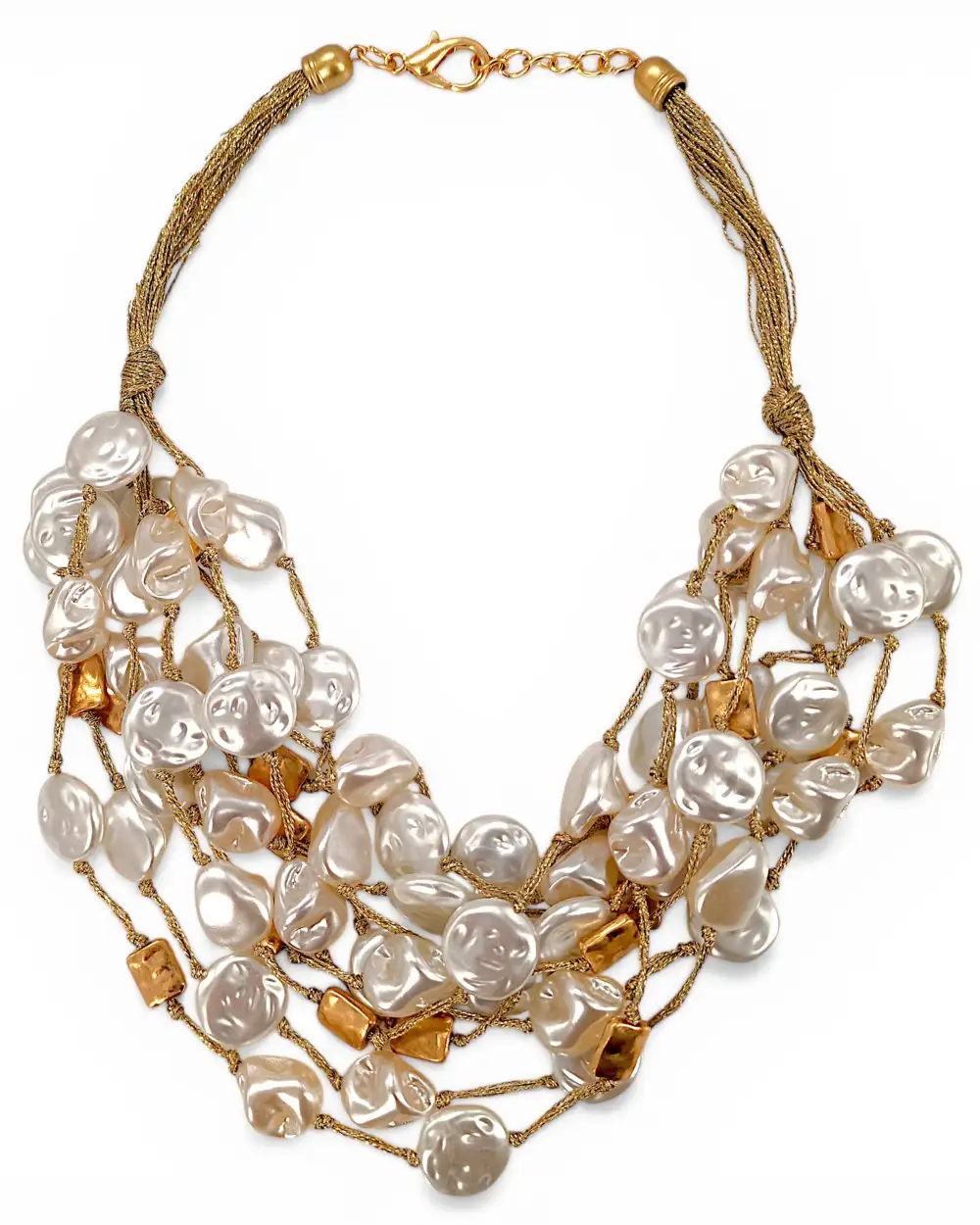Baroque Statement Pearl Refined Necklace