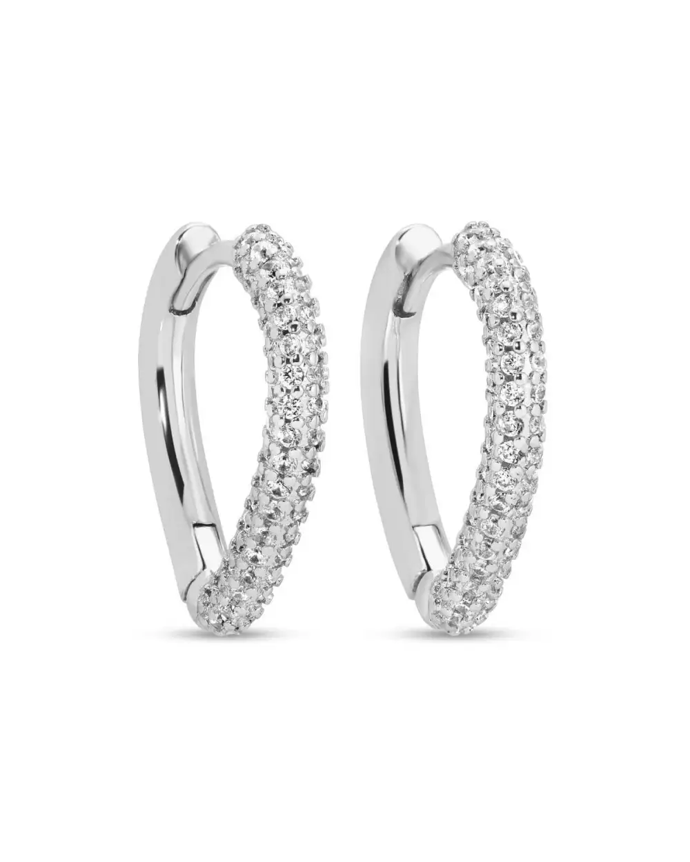 Pave Cubic Zirconia Refined Fashion Earrings