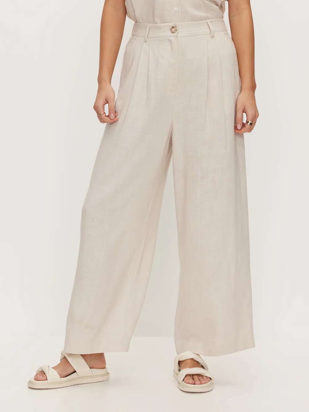 Linen Casual Wide-Leg Pants