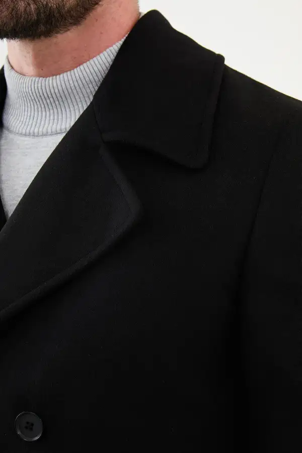 Modern Slim Fit Wool Tailored Coat