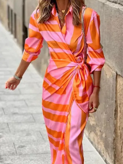 Women's Wrap V-Neck Party Dress