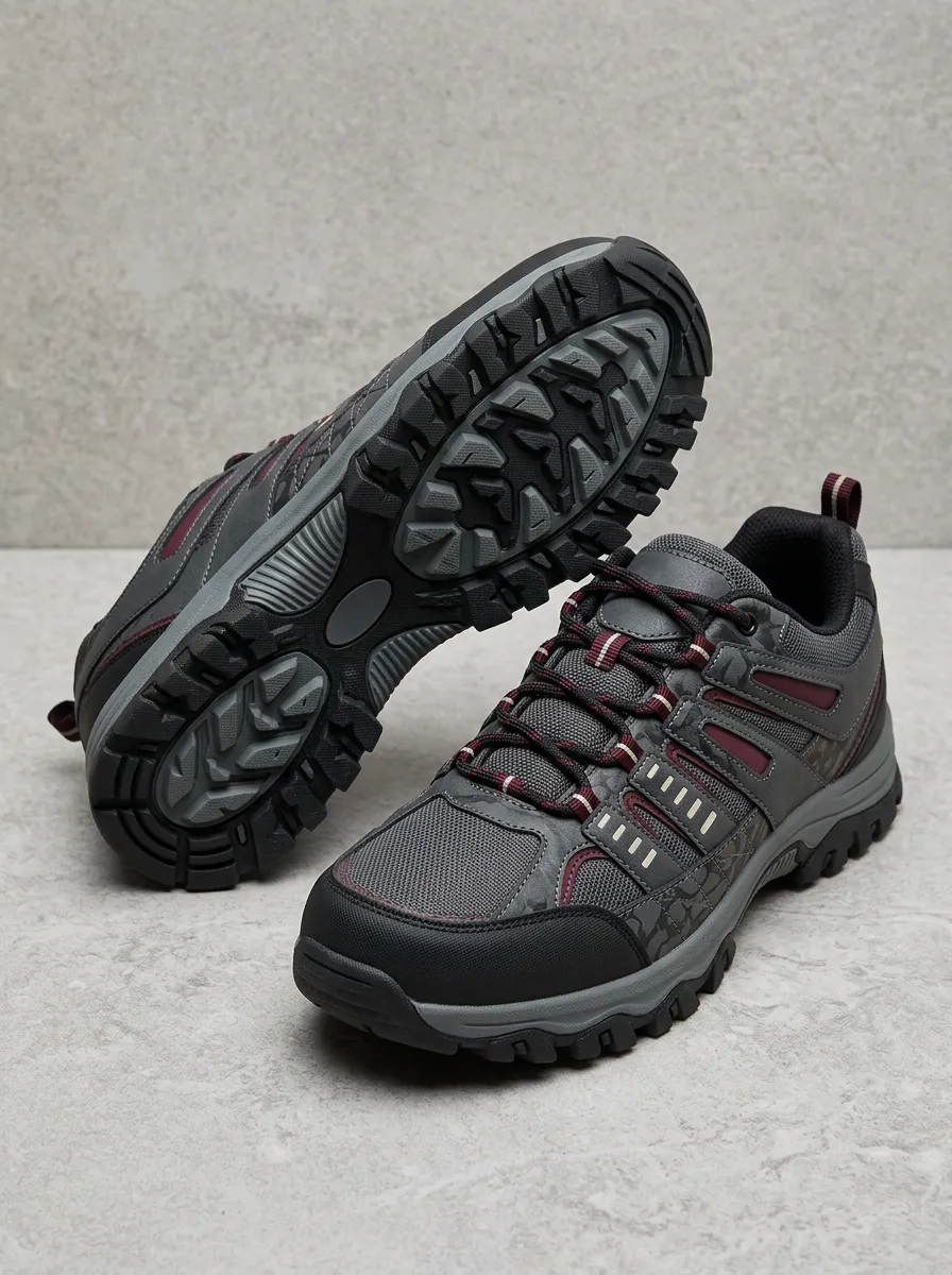 Men's Outdoor Hiking Camo Pattern Printed Trekking Shoes