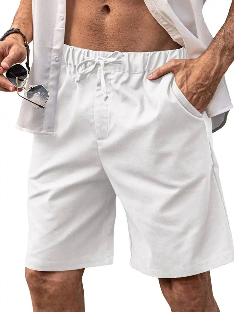 Pull On Linen Shorts