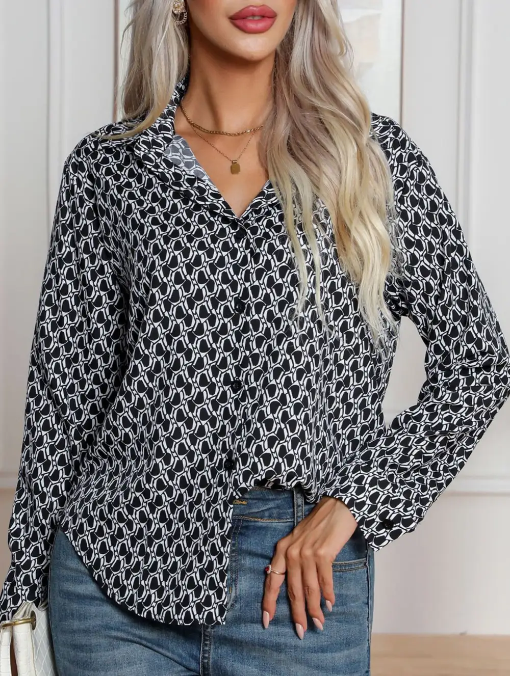 Geometric Print Soft Top