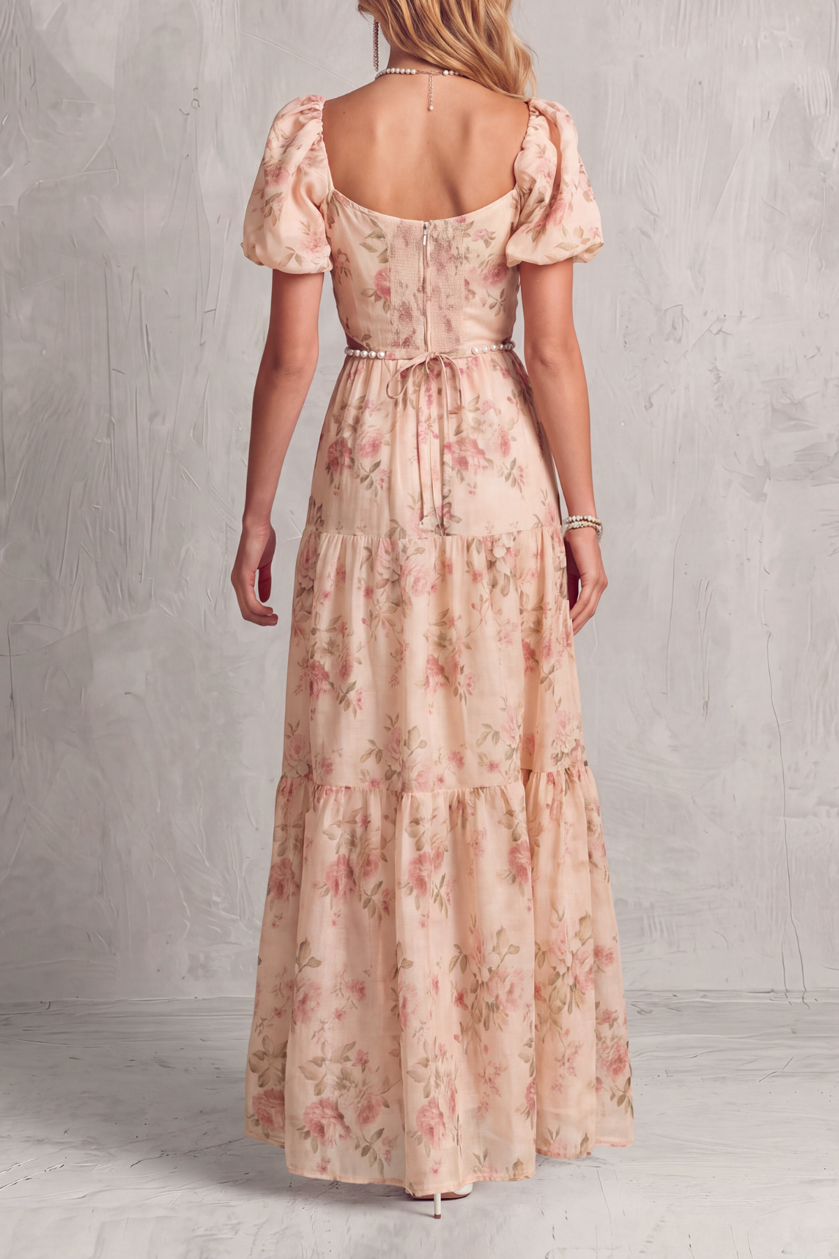Cutout Floral Maxi Dress