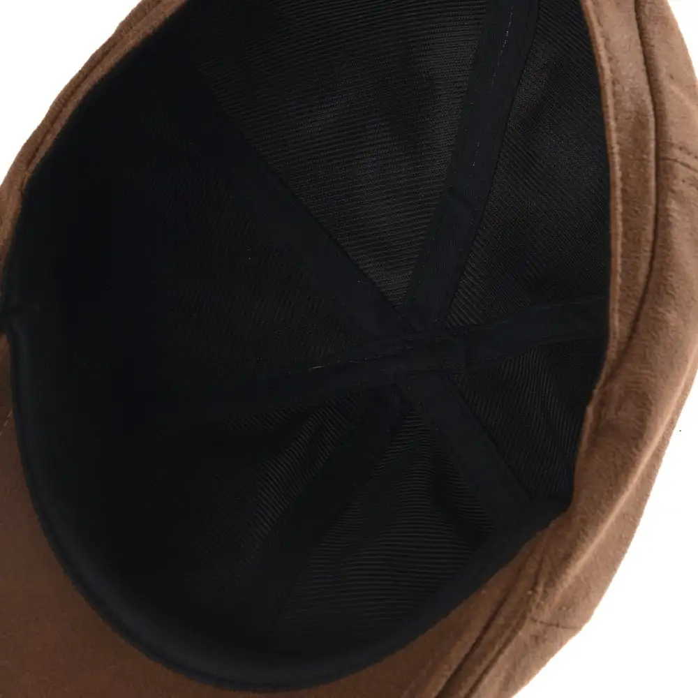 Faux Leather Ivy Newsboy Cap