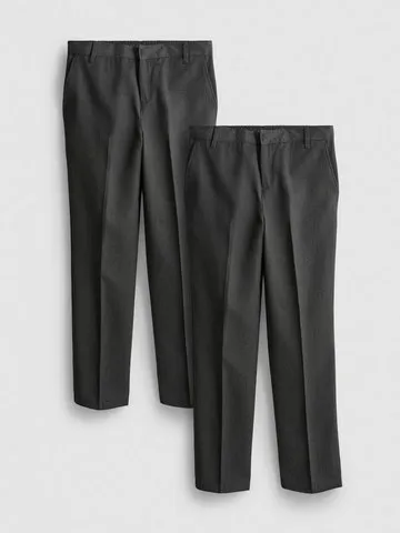 7-15yrs | 2pk Easy Iron School Trousers