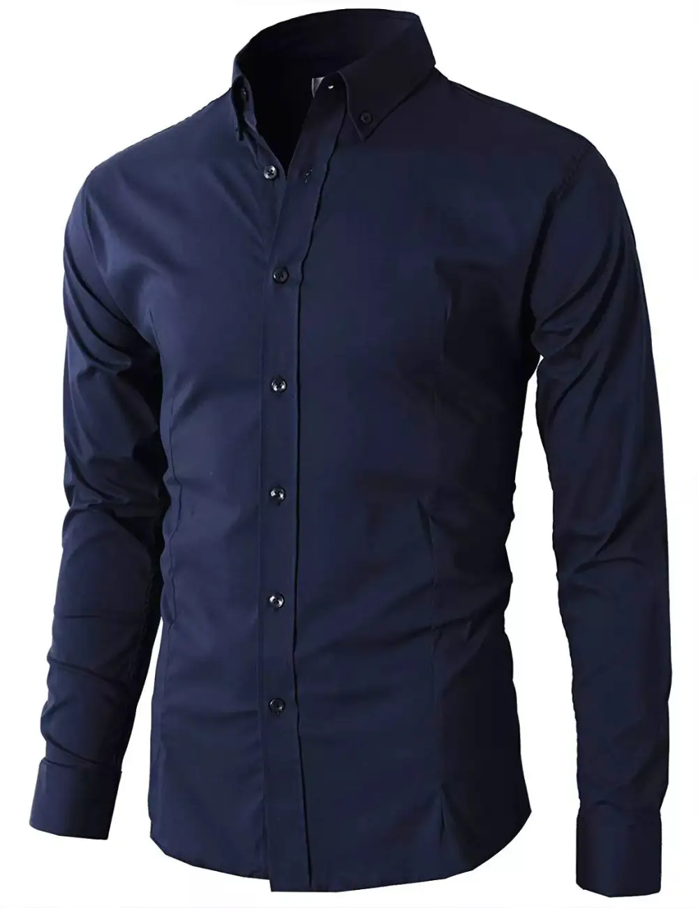 Button Down Long Sleeve Slim Fit Dress Shirt