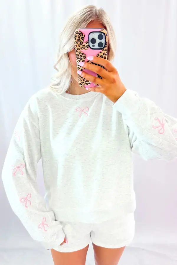Sleeve Pullover Relaxed Shorts Lounge Set