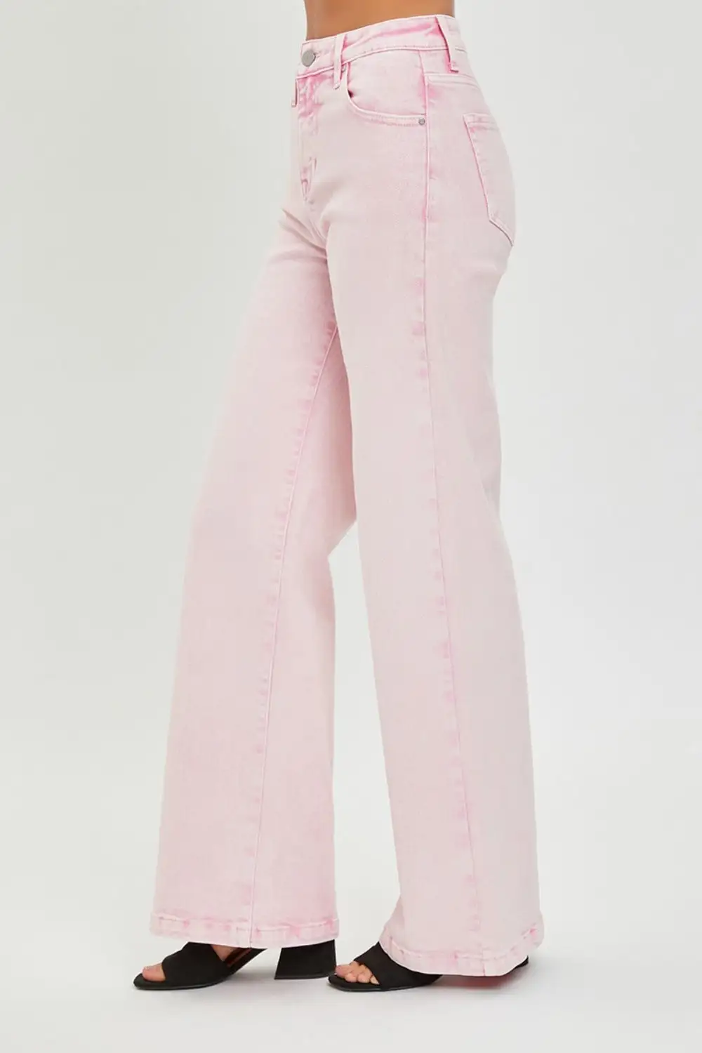 Refined Shape Denim High Rise Wide Leg Jeans
