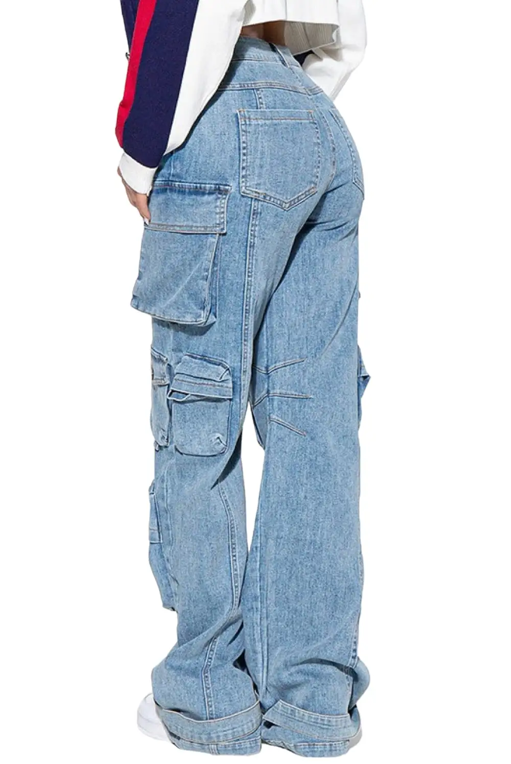 High-Rise Cargo Jeans