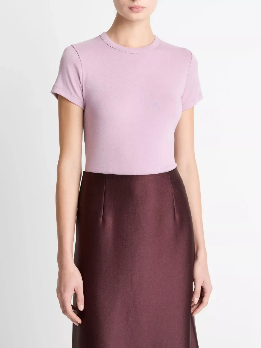 Cotton Blend Round Neck T-Shirt