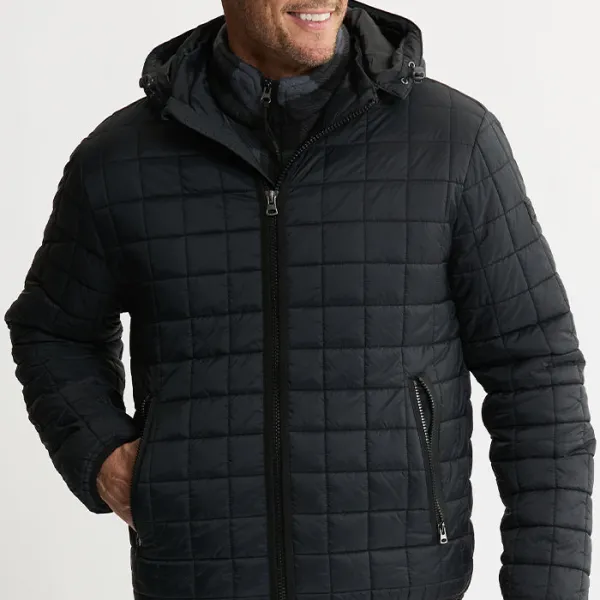 Light Quilted Hooded Puffer Jacket